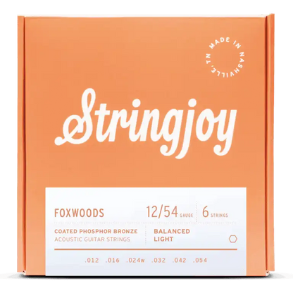 Stringjoy Foxwoods | Medium Gauge (13-56) Coated Phosphor Bronze Acoustic Guitar Strings