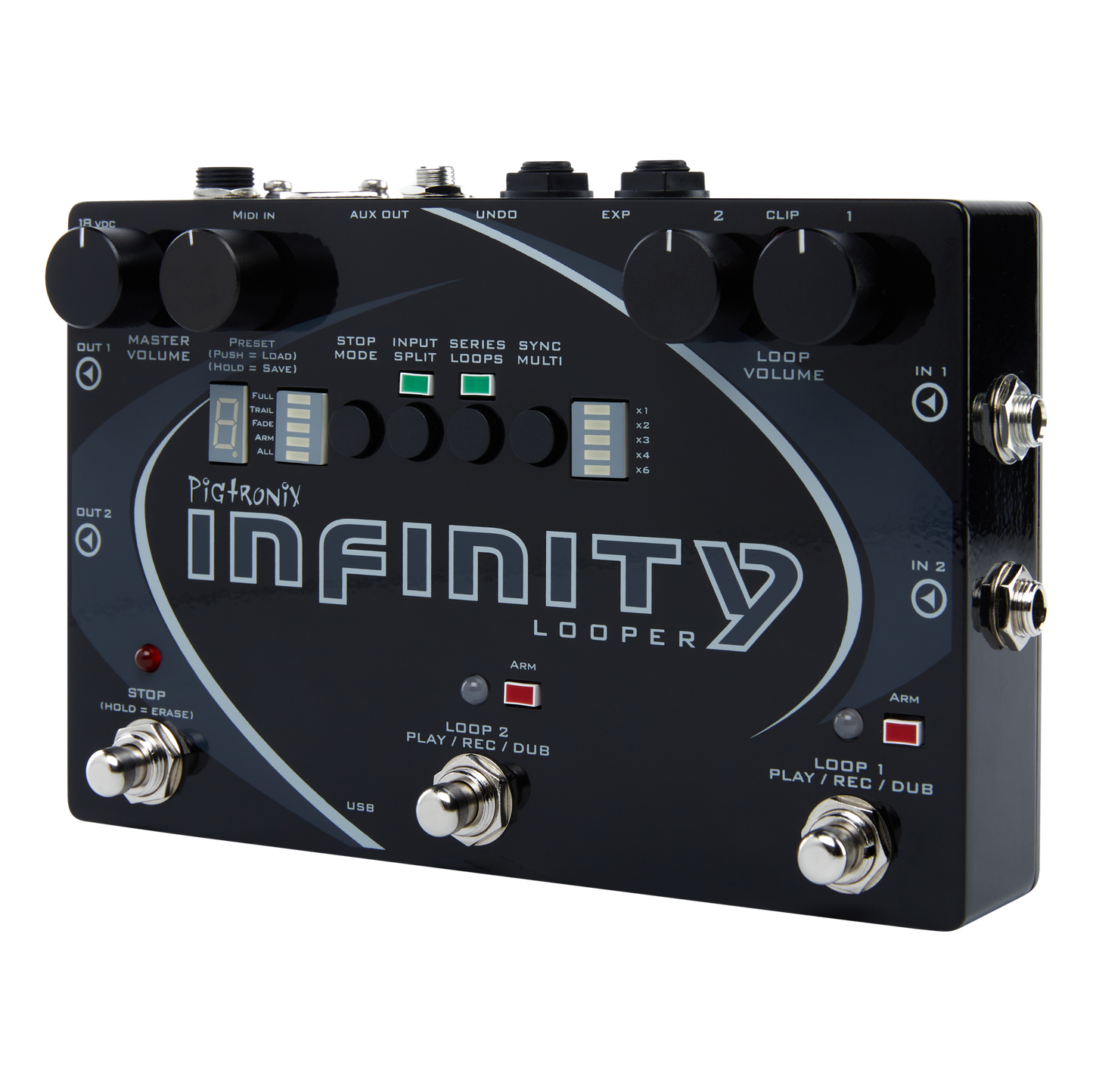Pigtronix Infinity Looper – Dual Stereo Looper with MIDI & USB
