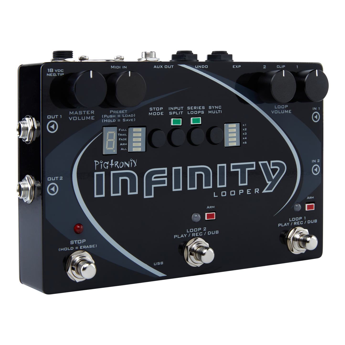 Pigtronix Infinity Looper – Dual Stereo Looper with MIDI & USB