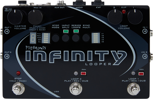 Pigtronix Infinity Looper – Dual Stereo Looper with MIDI & USB