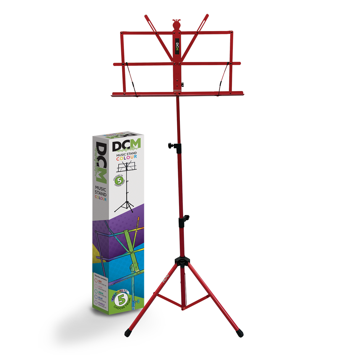 DCM BS01-RD Music Stand Red inc Carry  Bag