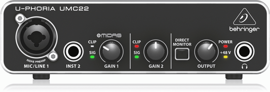 Behringer U-phoria Umc22 Interface (10 Per Carton)