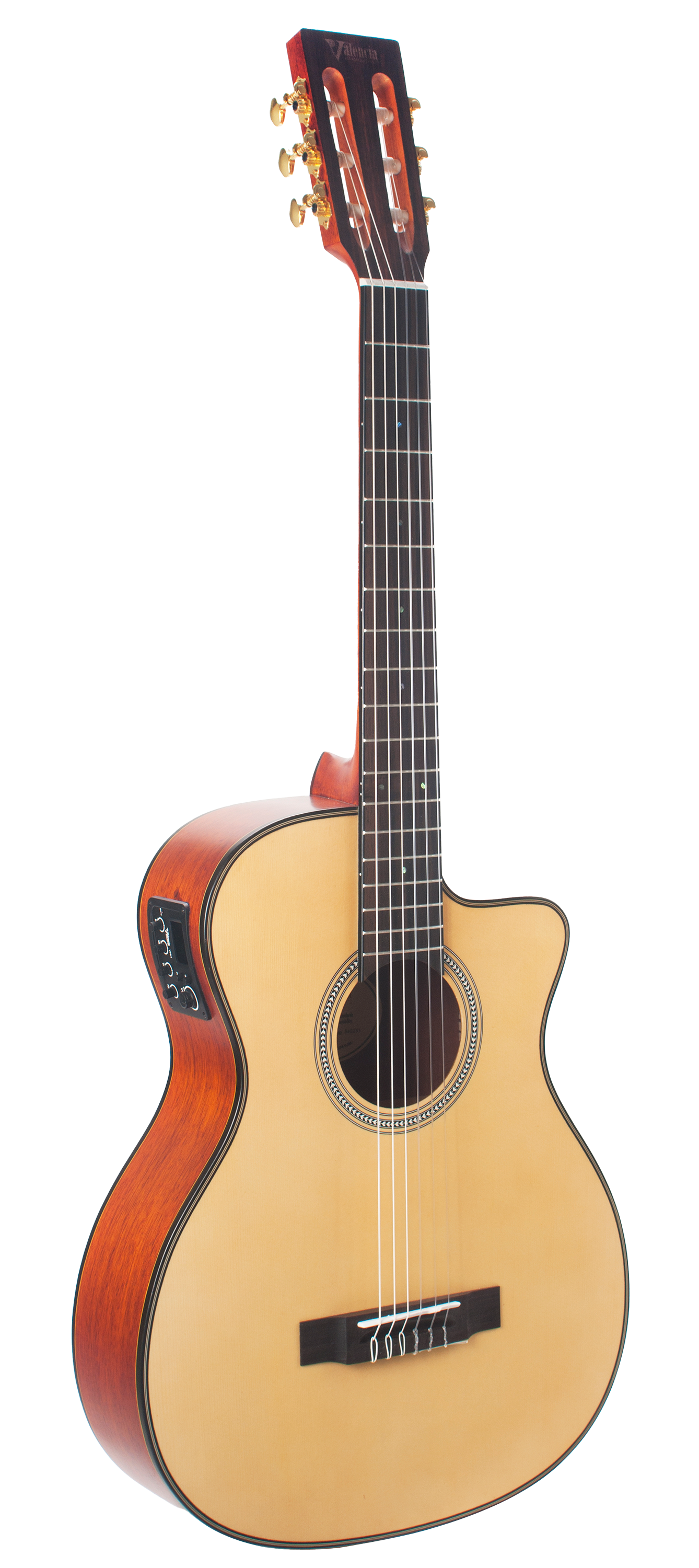 Valencia VA434CE 4/4 size Nylon Acoustic Guitar. Electric/Acoustic