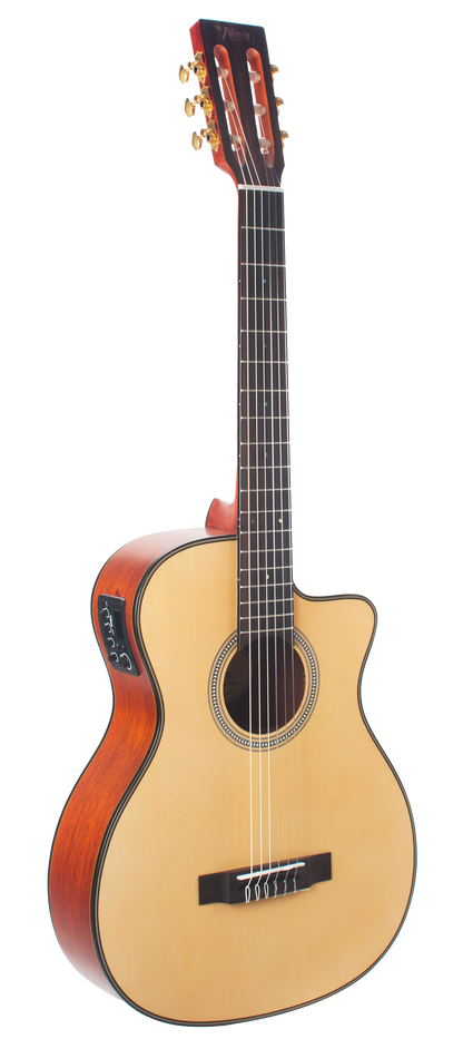 Valencia VA434CE 4/4 size Nylon Acoustic Guitar. Electric/Acoustic