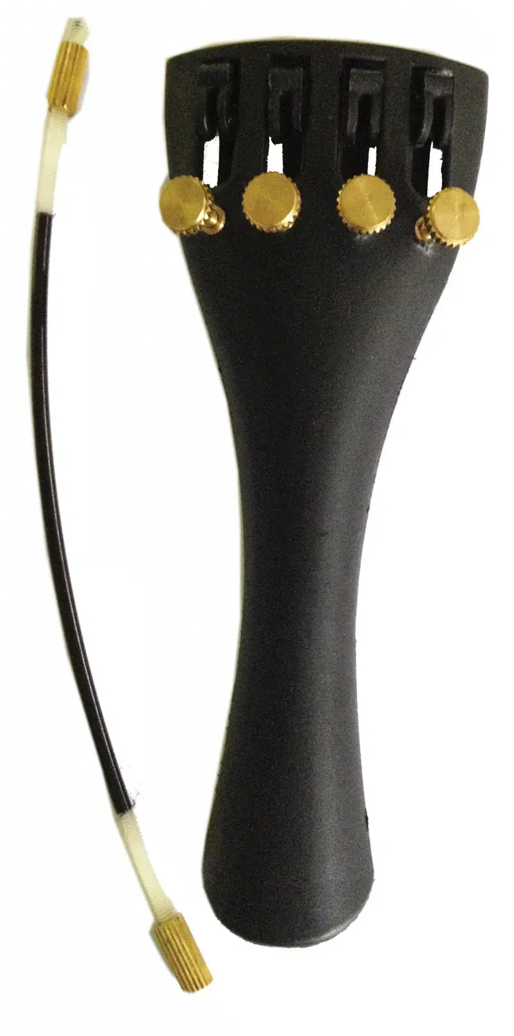 AMS 4/4 Size Violin Tailpiece Black Alloy with Bui