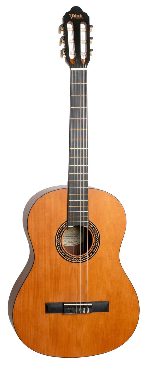 Valencia VC204HL Classical Guitar - Hybrid, Thin Neck - Left Hand