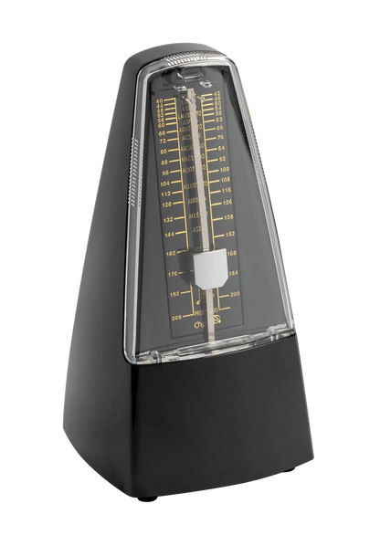 Black - Cherub Pyramid Style Mechanical Metronome with Bell