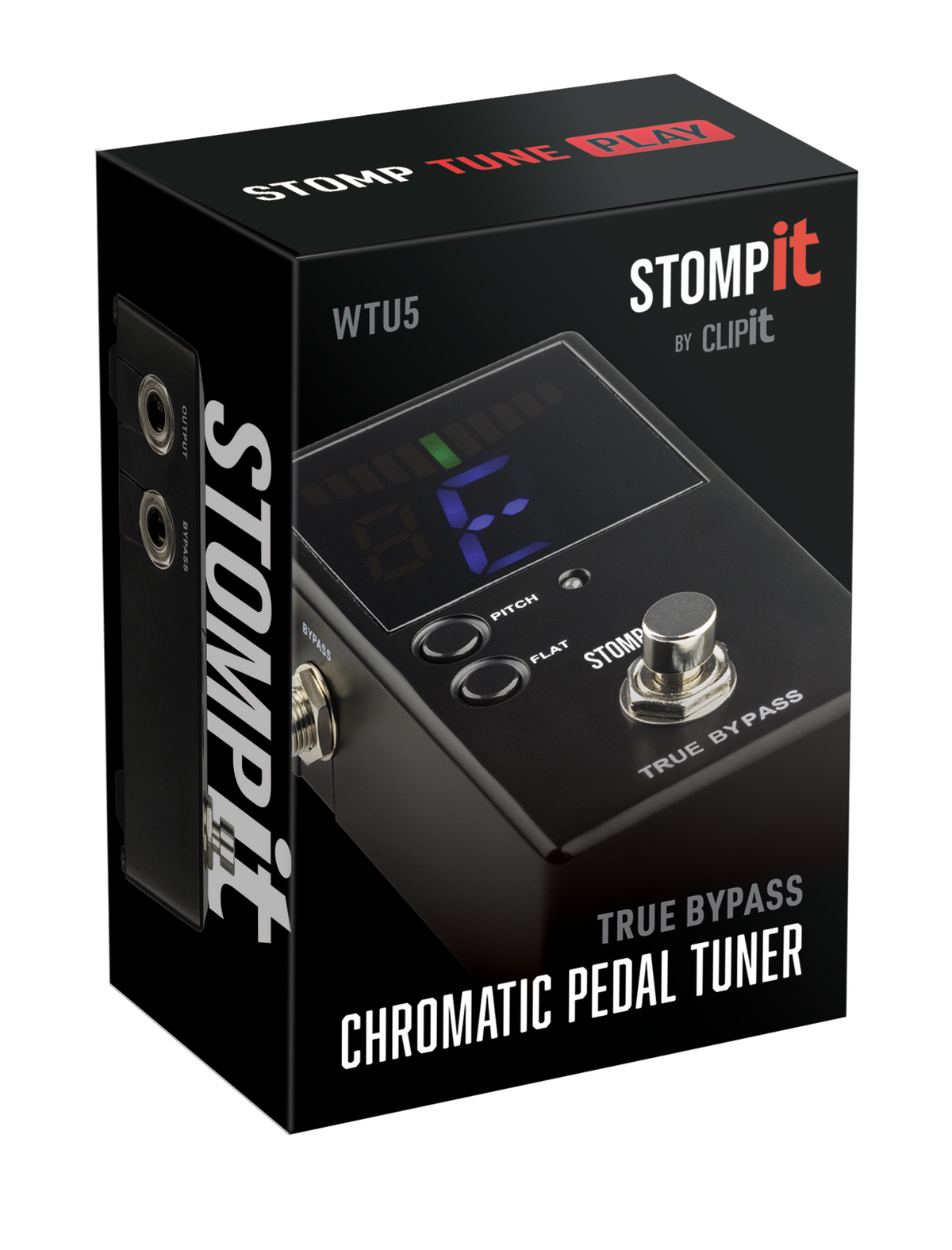 Stomp It by Clip It Pedal guitar tuner