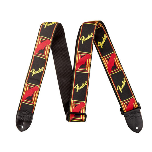 2" Monogrammed Strap (Black / Yellow / Red)