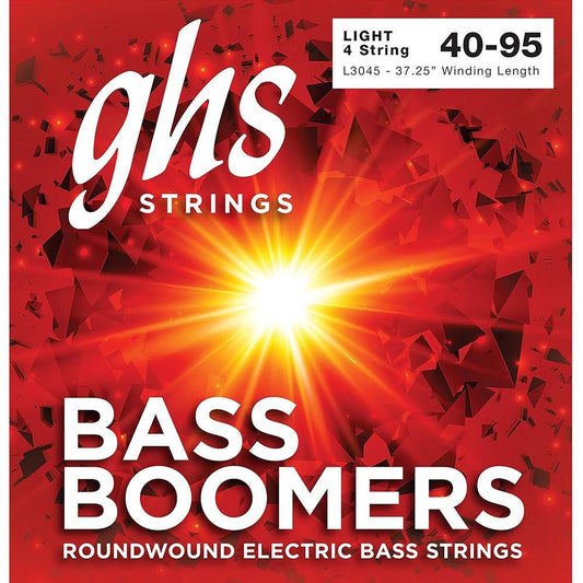 GHS Bass Boomers 4-String Light Roundwound Electric Bass Strings (40-95)