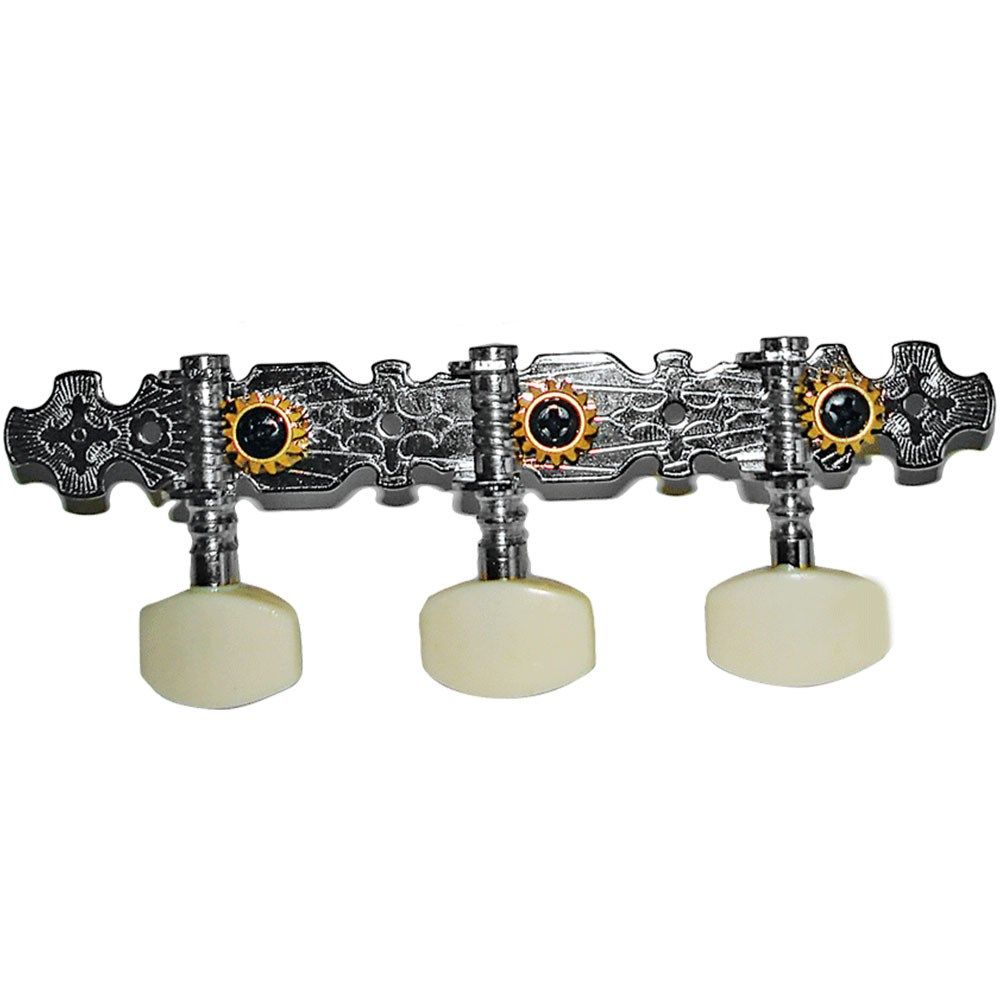 Valencia 581 Classical Guitar Machine heads Diecast Chrome 3 a Side - Set of 6