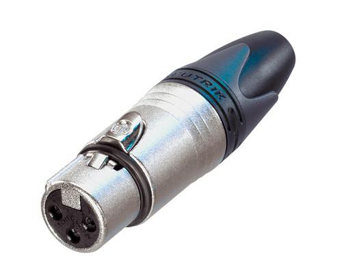 Neutrik NC3FXX Female 3-Pin XLR Cable Connector – Nickel Housing, Silver Contacts
