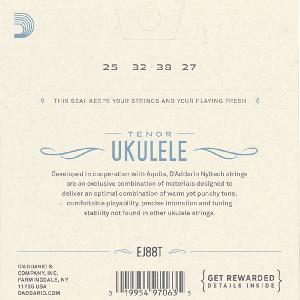 D'Addario EJ88T Nyltech Ukulele Strings Tenor