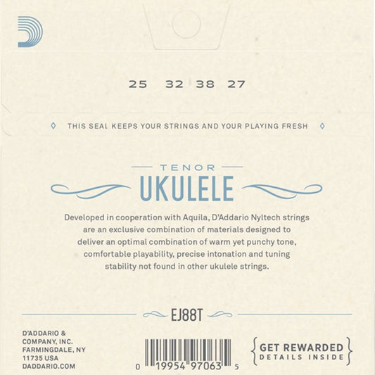 D'Addario EJ88T Nyltech Ukulele Strings Tenor