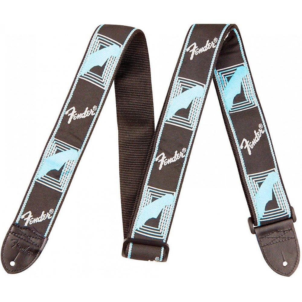 2" Monogrammed Strap (Black/Grey/Blue)
