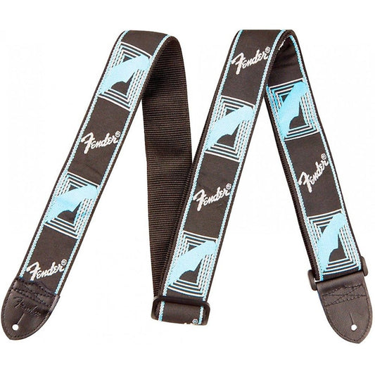 2" Monogrammed Strap (Black/Grey/Blue)