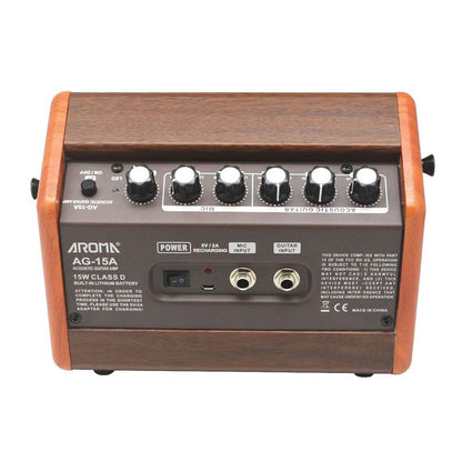 Aroma AG-15A 15W Acoustic Guitar Rechargeable Amplifier