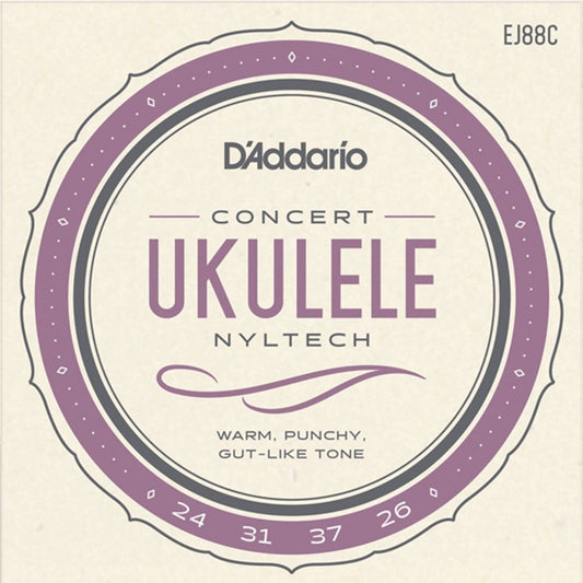 D'Addario EJ88C Nyltech Ukulele Strings Concert