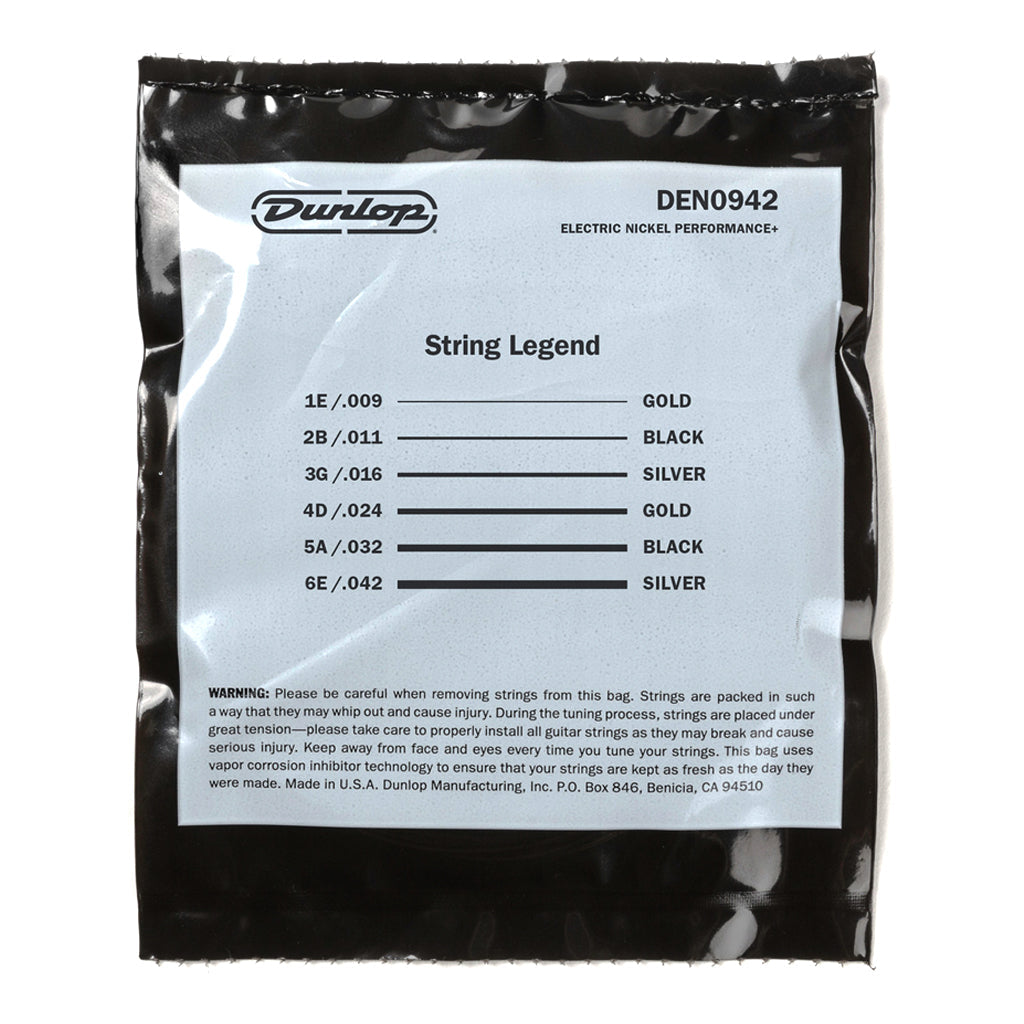 Dunlop DEN942 Electric Guitar Strings – Light 9-42