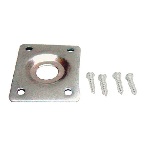 Lp Style Square Jack Plate Chrome 36.5 X 28.5mm