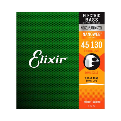 Elixir 14202 Nanoweb Bass  Light 45-130 5 String