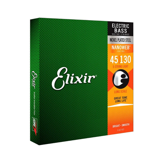 Elixir 14202 Nanoweb Bass  Light 45-130 5 String