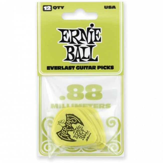 Ernie Ball .88mm Green Everlast Picks 12-PACK