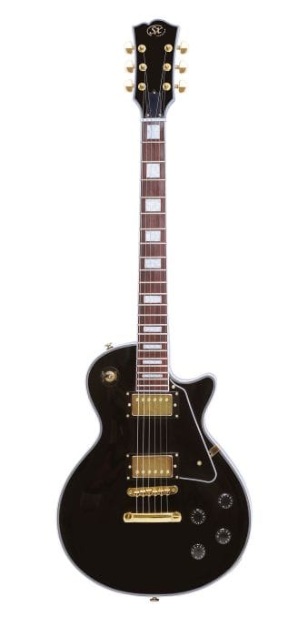 SX EH3BK Deluxe LP Style Electric Guitar in Black