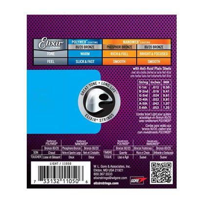 Elixir 11050 Polyweb 80/20 Light 12-53