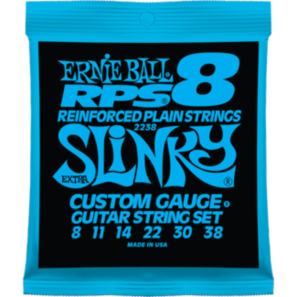 Ernie Ball Extra Slinky RPS Nickel Wound Electric Guitar Strings - 8-38 Gauge