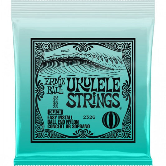 Ernie Ball Concert/Soprano Nylon Ball-End Ukulele Strings - Black