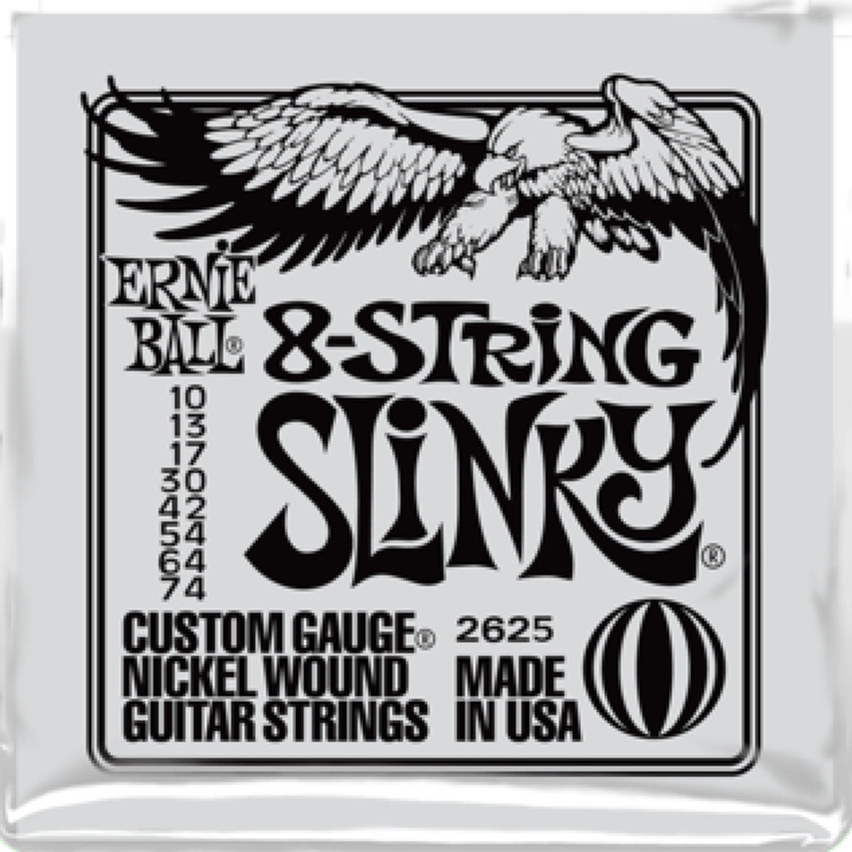 Ernie Ball Slinky 8-String Nickel Wound Electric Guitar Strings - 10-74 Gauge