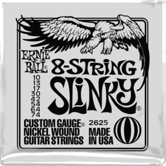 Ernie Ball Slinky 8-String Nickel Wound Electric Guitar Strings - 10-74 Gauge