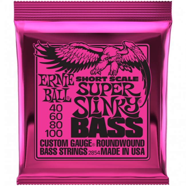 Ernie Ball Super Slinky Nickel Wound Short Scale Bass Strings - 45-100 Gauge