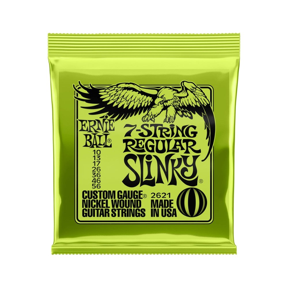 Ernie Ball 'Regular Slinky Nickel Wound 7-String Electric Guitar Strings 10-56 Gauge