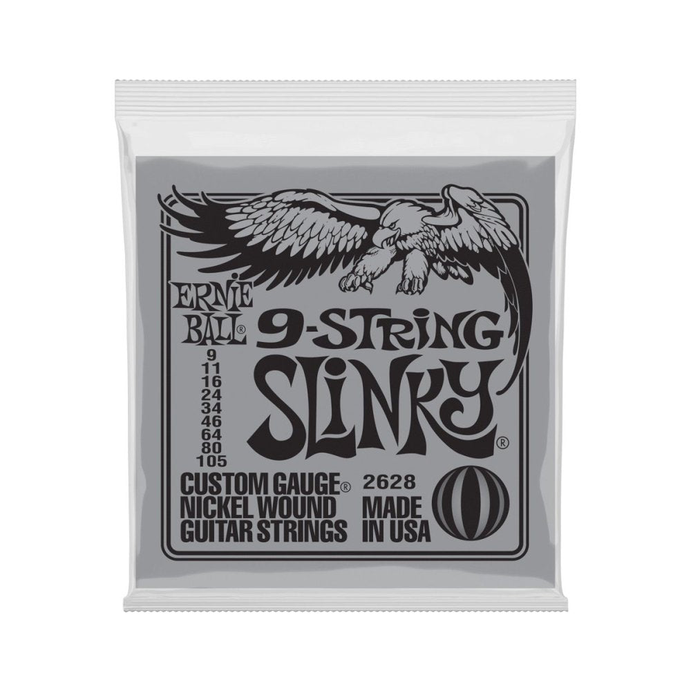 Ernie Ball Slinky 9-String Nickel Wound Electric Guitar Strings - 9-105 Gauge
