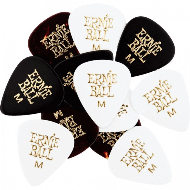 Ernie Ball Medium Assorted Color Cellulose Picks, bag of 12