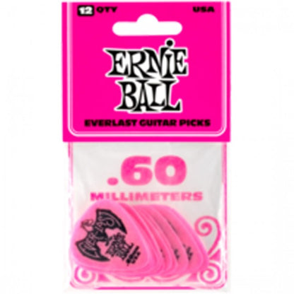 Ernie Ball .60mm Pink Everlast Picks 12-pack