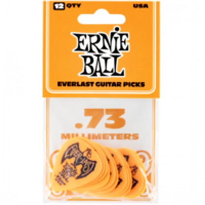 Ernie Ball .73mm Orange Everlast Picks 12-pack
