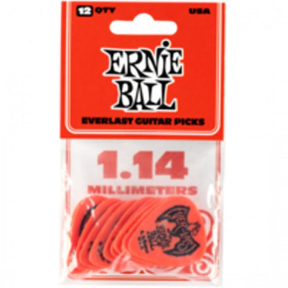 Ernie Ball 1.14mm Red Everlast Picks 12-pack