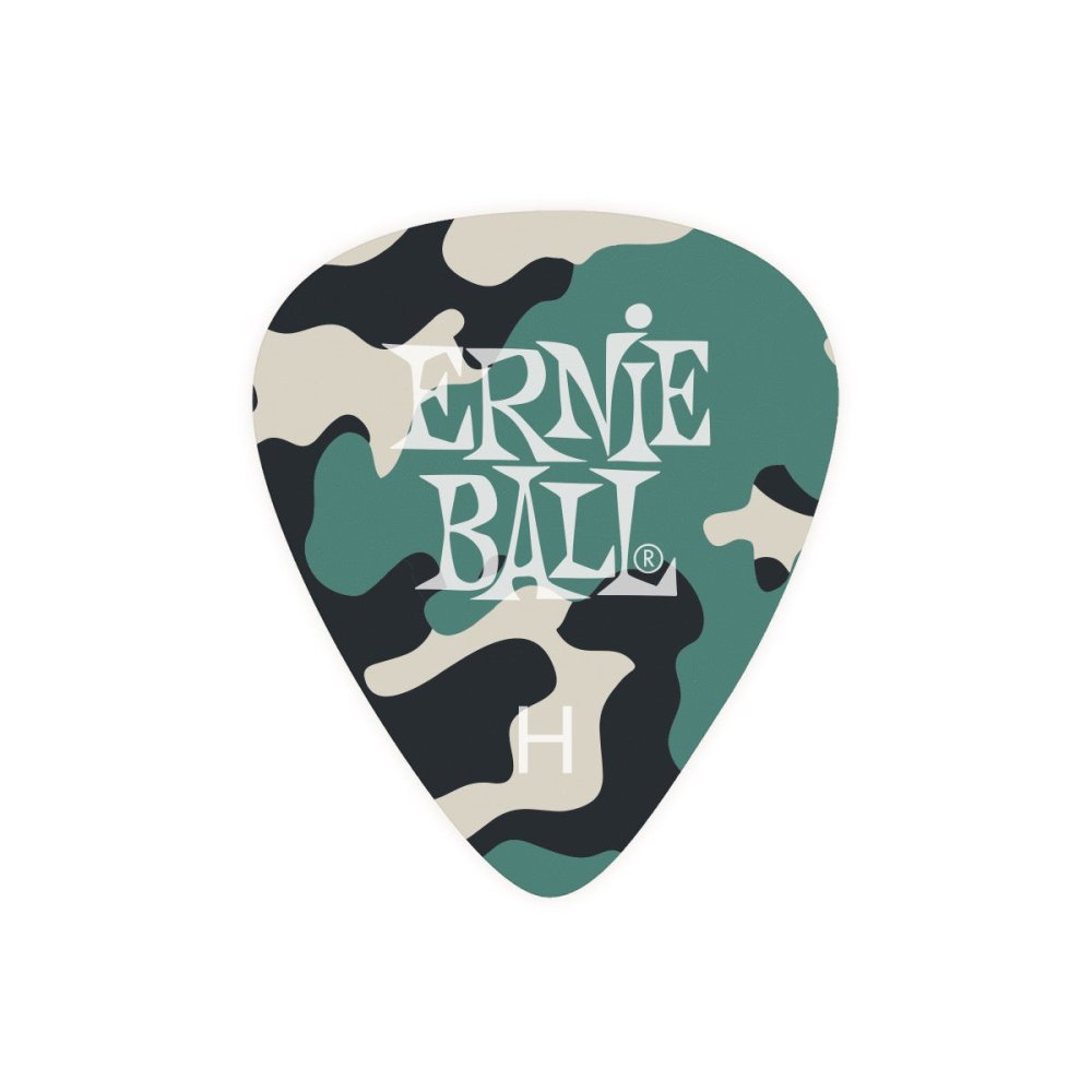 Ernie Ball Camouflage Cellulose Picks Heavy 12-pack