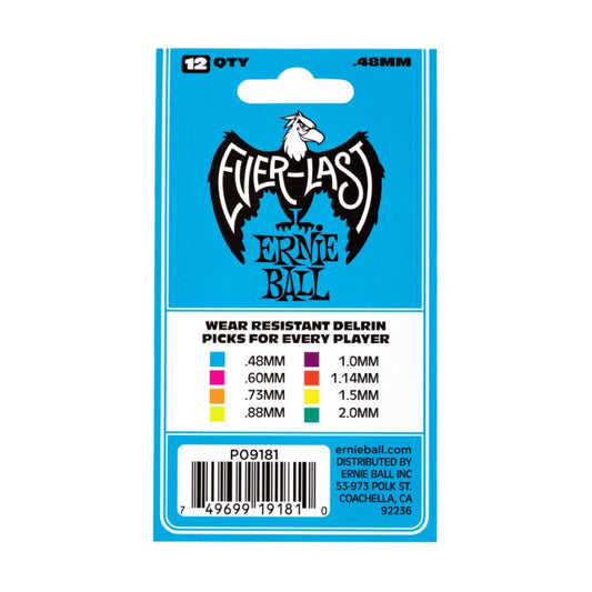 Ernie Ball .48mm Blue Everlast Picks 12-pack