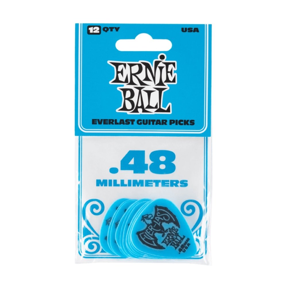 Ernie Ball .48mm Blue Everlast Picks 12-pack