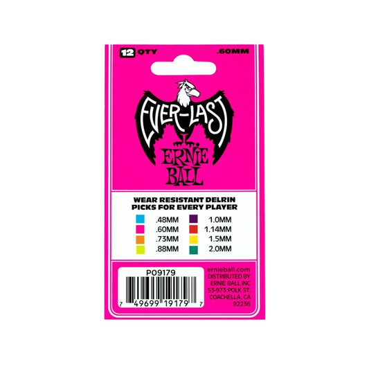 Ernie Ball .60mm Pink Everlast Picks 12-pack