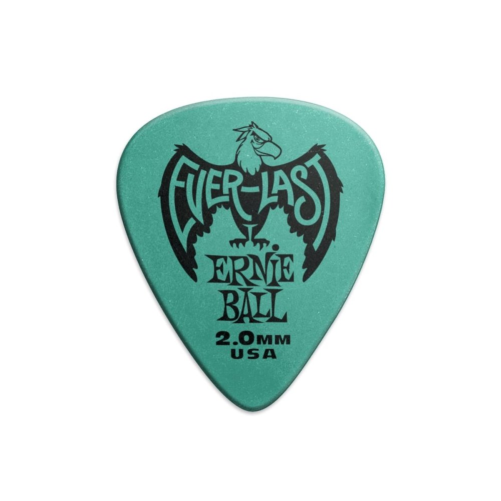 Ernie Ball 2.0mm Teal Everlast Picks 12-pack