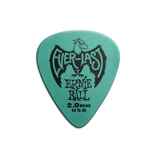 Ernie Ball 2.0mm Teal Everlast Picks 12-pack