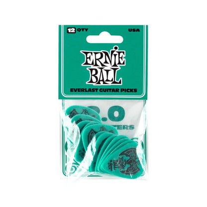 Ernie Ball 2.0mm Teal Everlast Picks 12-pack