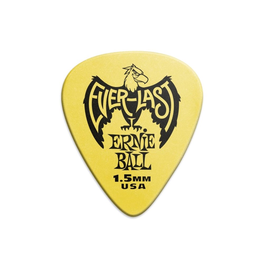 Ernie Ball 1.5mm Yellow Everlast Picks 12-pack