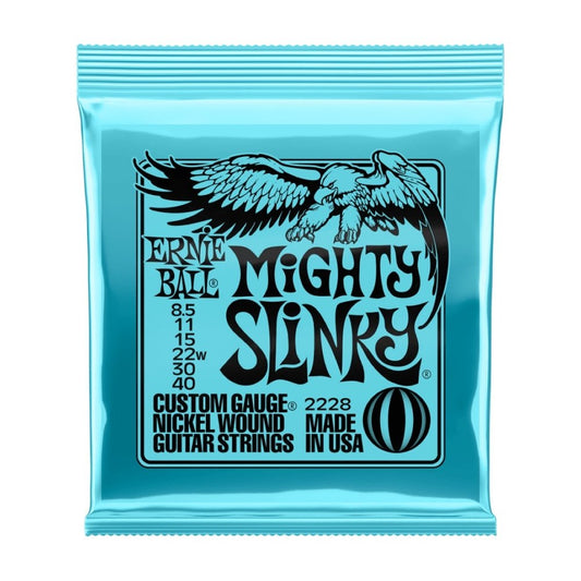 Ernie Ball Mighty Slinky Nickel Wound Electric Guitar Strings 8.5 - 40 Gauge
