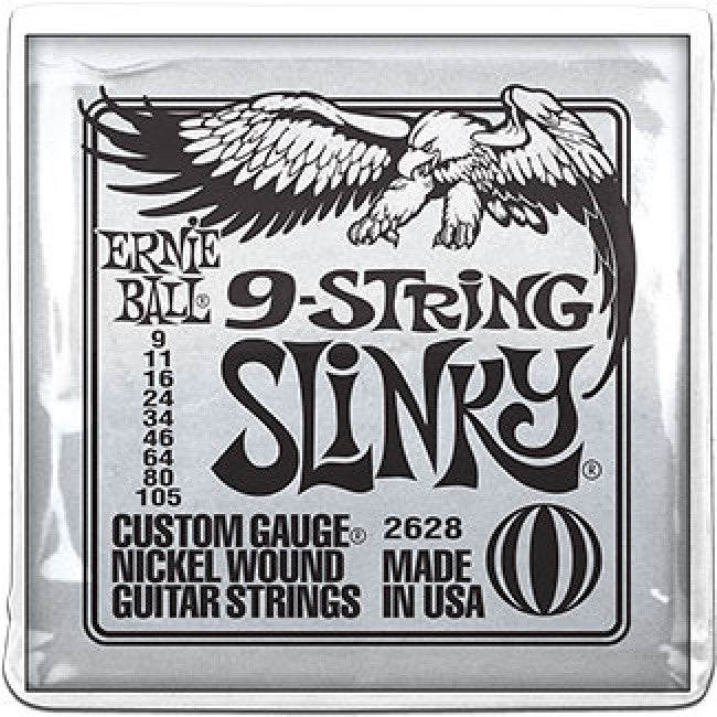 Ernie Ball Slinky 9-String Nickel Wound Electric Guitar Strings - 9-105 Gauge